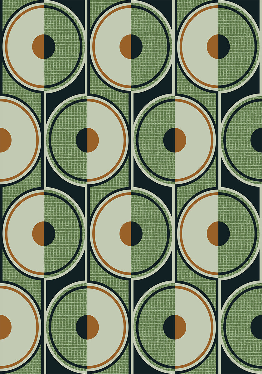 Retro-Kreise grün