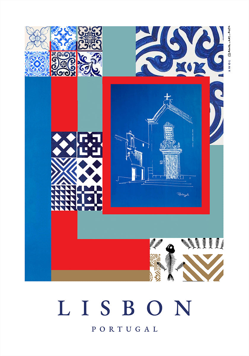 Lissabon-Fassadenplakat