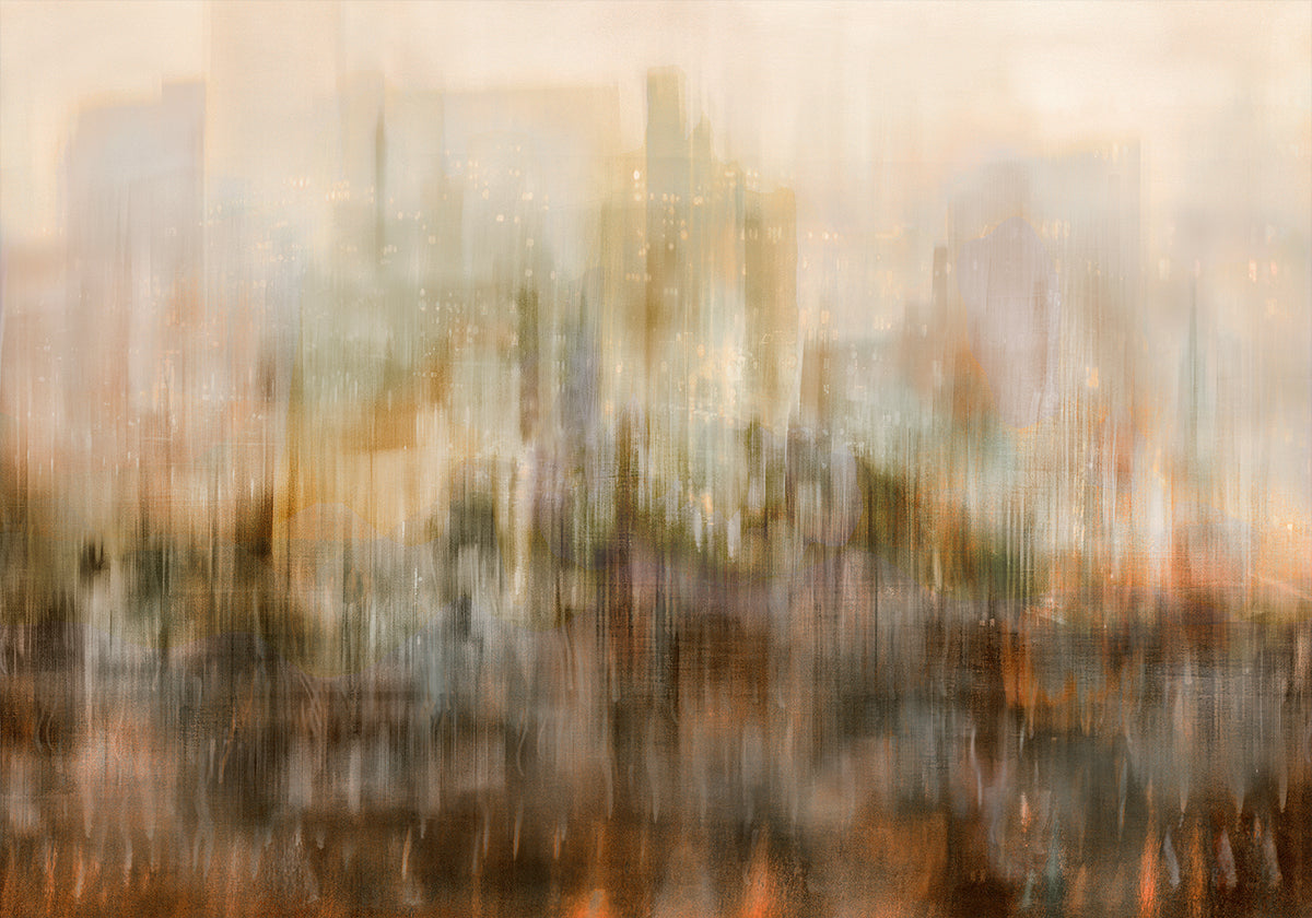 Abendliches Stadtplakat