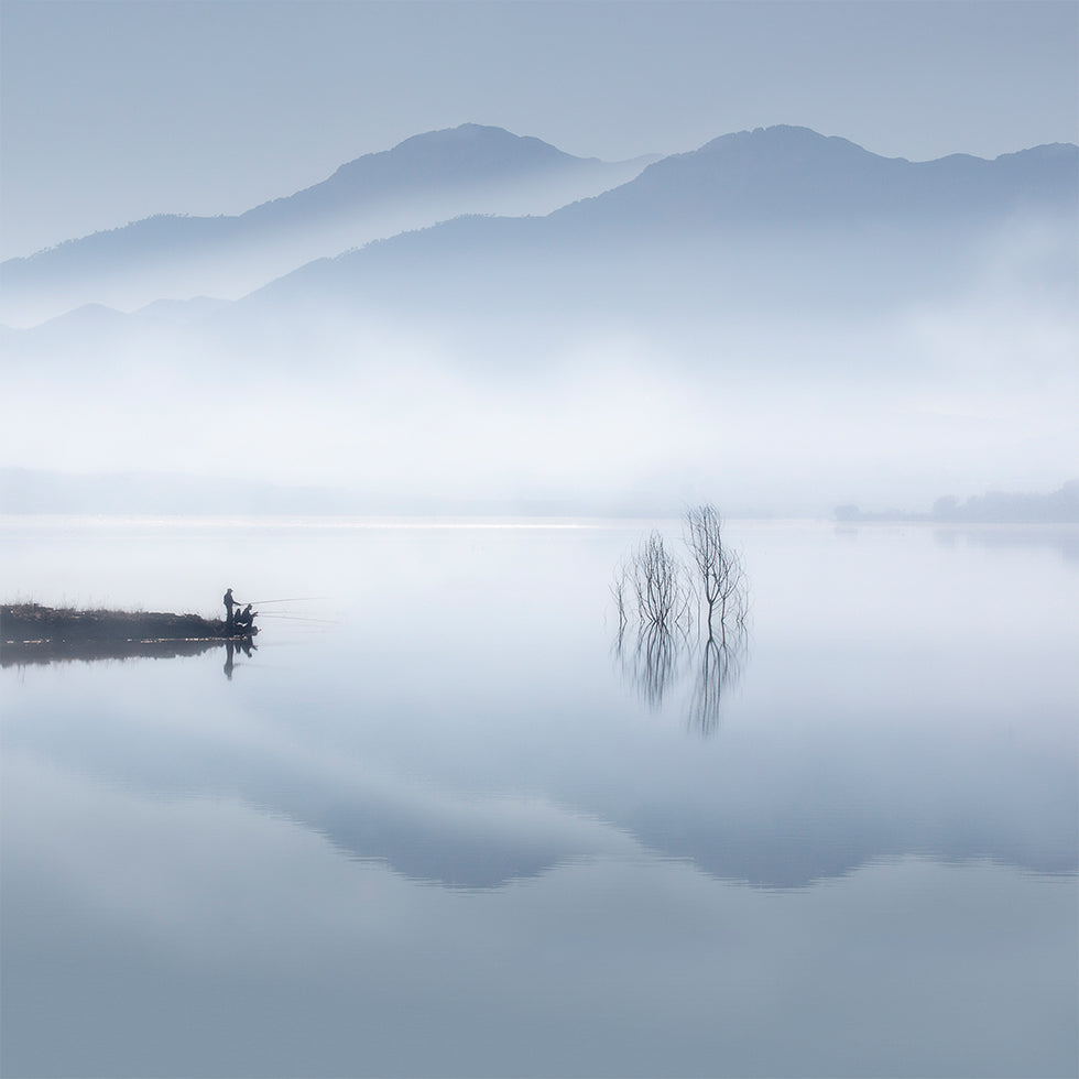 Blaues Stille-Poster