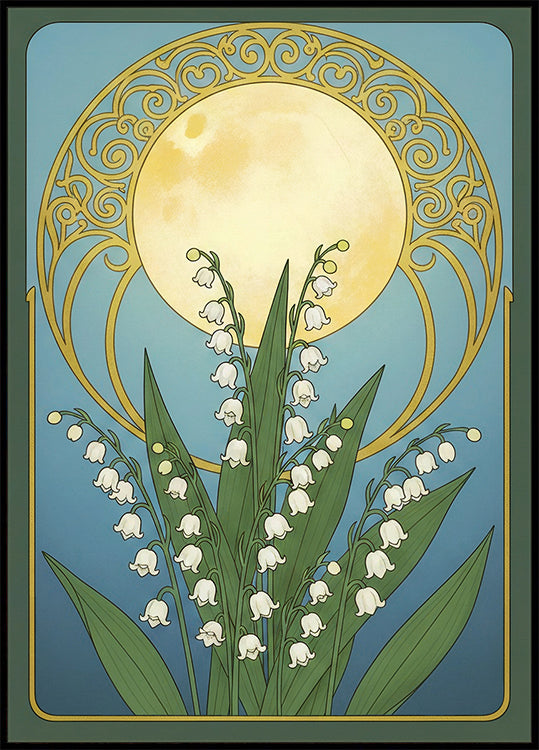 Art Nouveau Lily Poster - Posterbox
