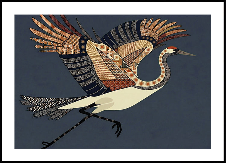 Flying Crane Poster - Posterbox
