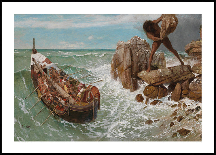 Arnold Bocklin-Odysseus and Polyphemus Poster - Posterbox