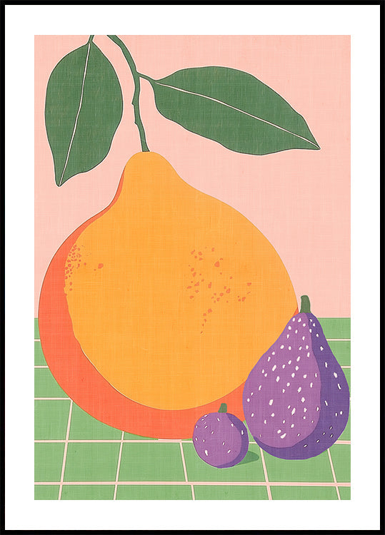 Fruit Illustration Pear and Figs (NEW) - Posterbox