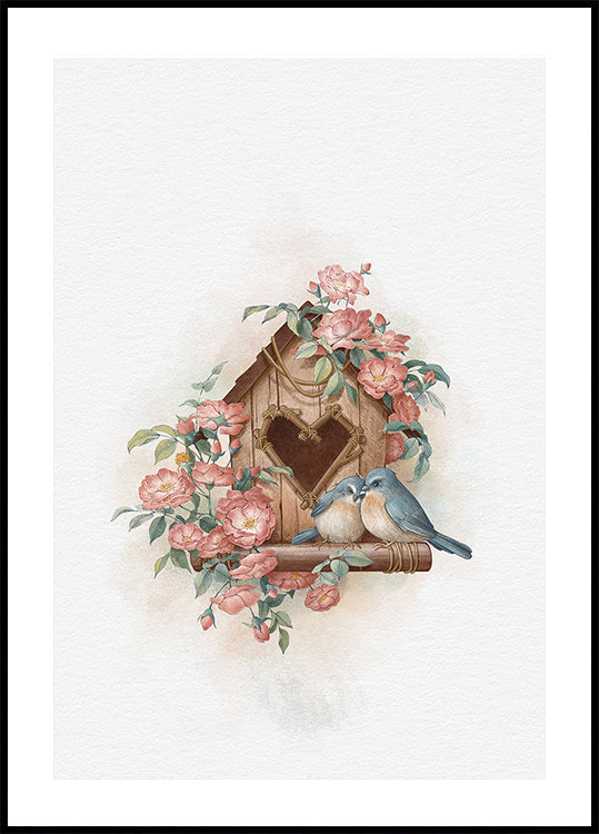 Vogelhaus und Rose (NEU)