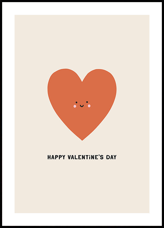 Smiley Heart Love Plakat - Posterbox