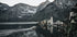 A Boat In The River Along The Hallstatt Plakat - Posterbox.dk