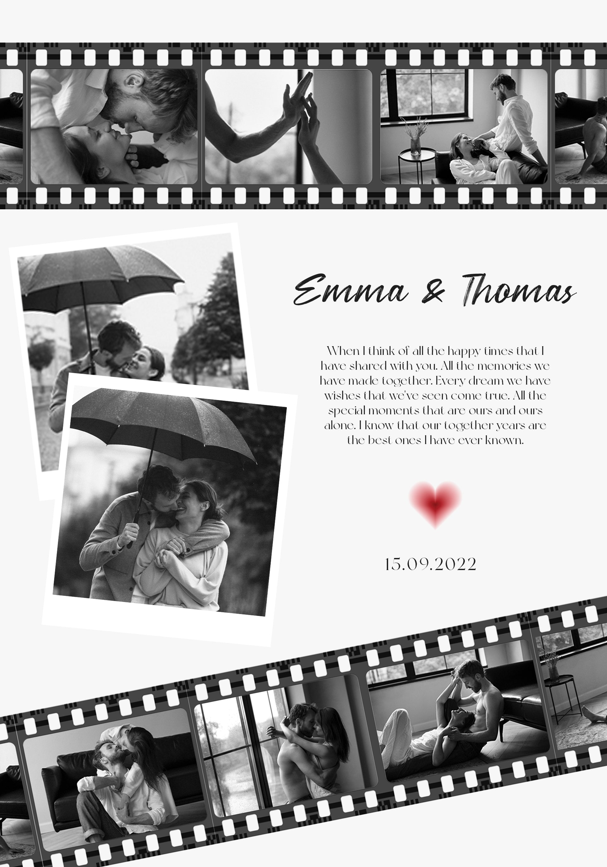 Jubiläumsfilm-Fotocollage-Poster