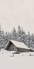 Cabin In Snow Plakat - Posterbox.dk
