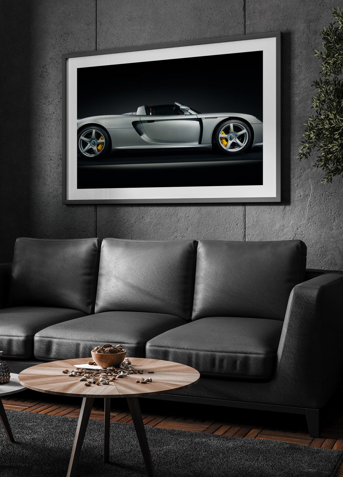 Eleganter silberner Supersportwagen