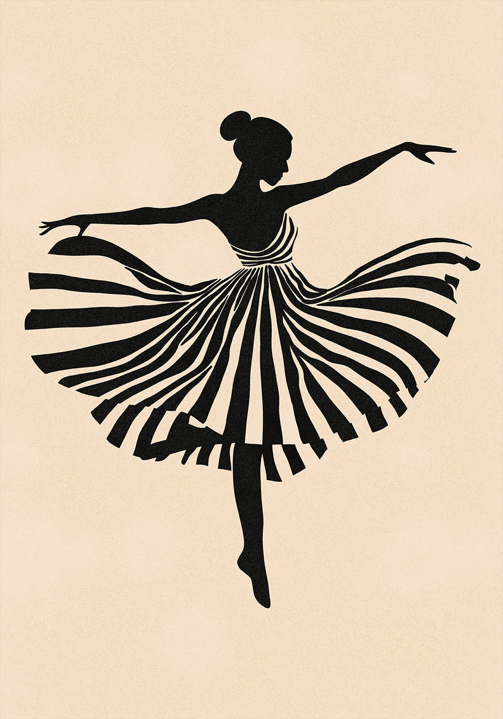 Tanzendes Silhouette-Poster