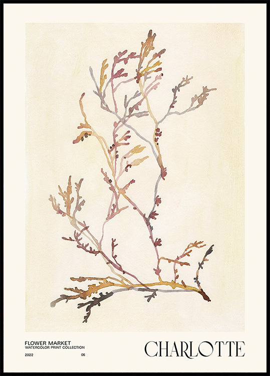 Sammlung von Aquarelldrucken. Blumenmarkt – Charlotte