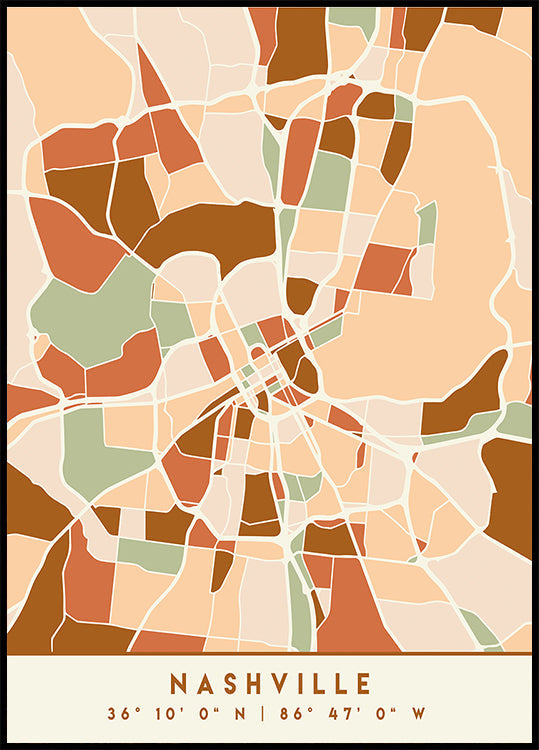 Black Maps Erdtöne 59 Poster
