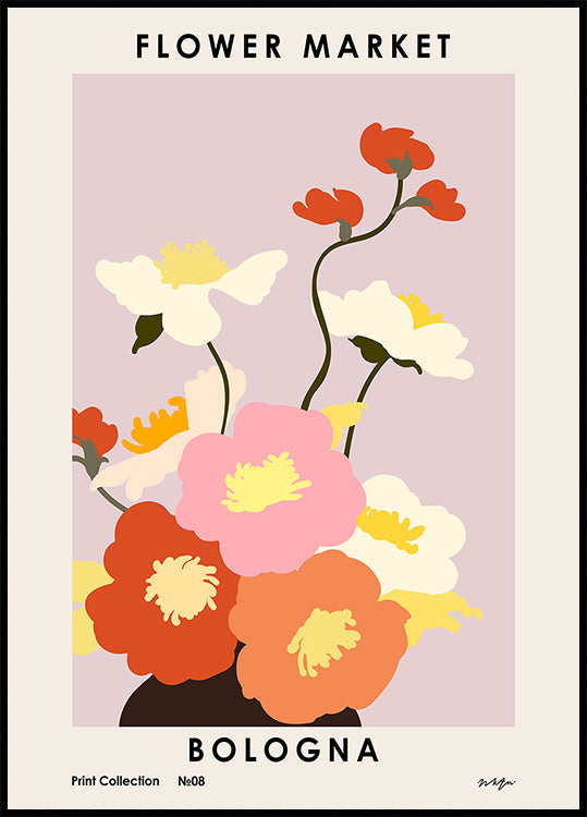 Blumenmarkt. Bologna-Plakat