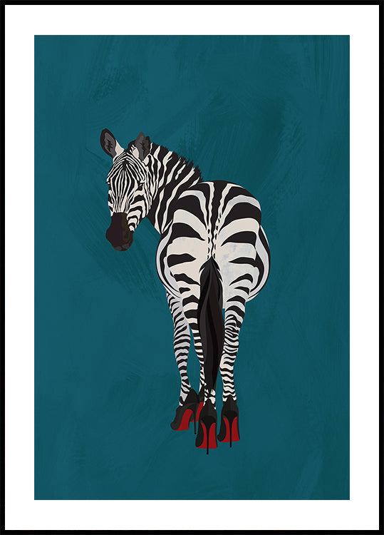 Poster mit Zebra-Absätzen