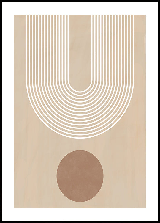 Beiges Bogenposter