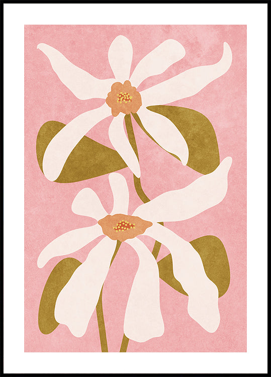 Abstrakte Blumen im Poster
