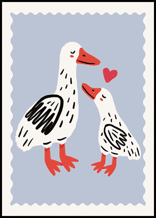 Poster Mutter Ente und Entlein