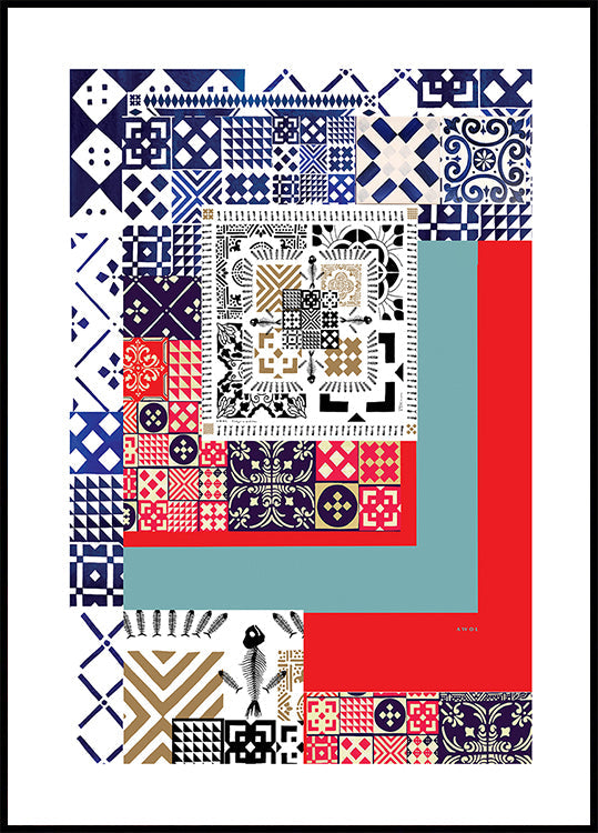 Portugese Abstract Pattern Plakat