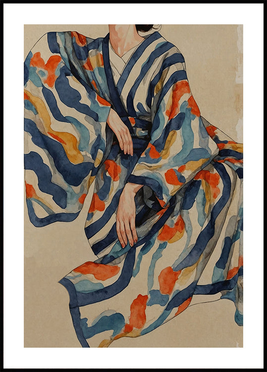 Fließende Kimono-Muster
