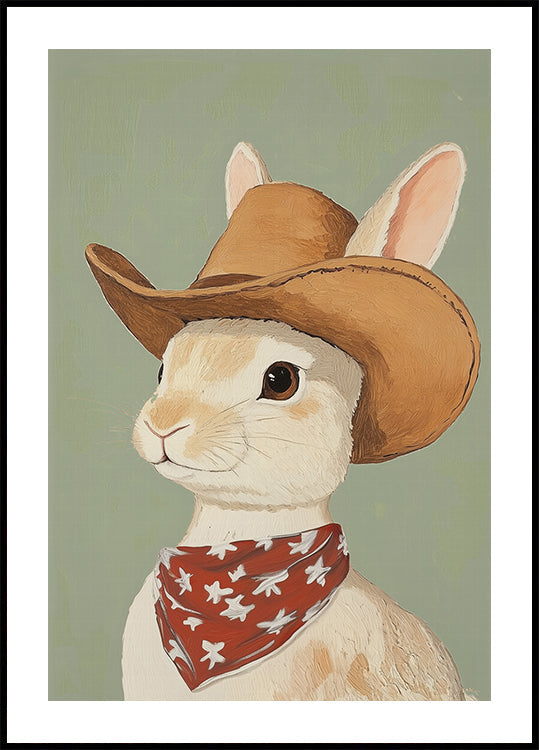 Cowboy-Kaninchen-Poster
