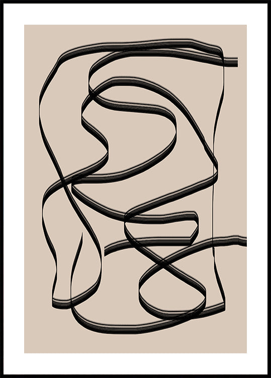Labyrinth mit fließenden Linien