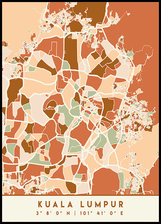Black Maps Erdtöne 37 Poster