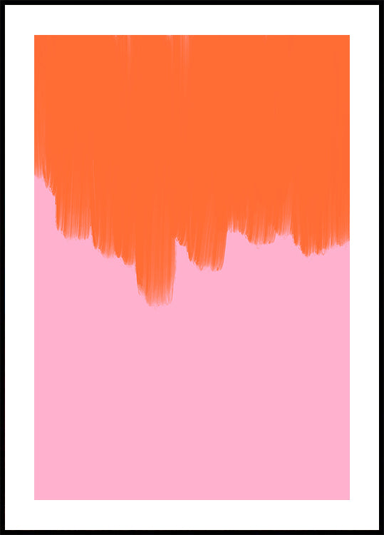 Orange über Blütenplakat