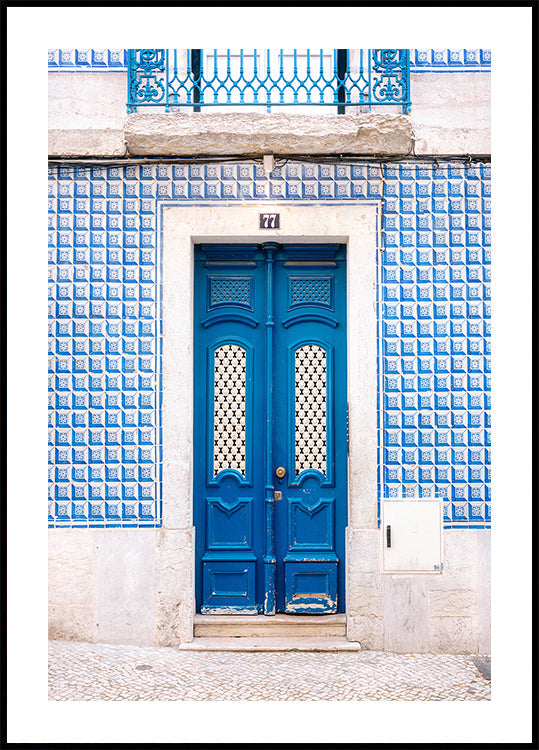 Blaues Lissabon-Poster