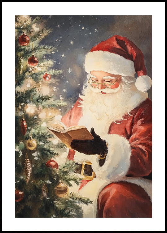 Weihnachtsmann liest Nr. 2 Poster