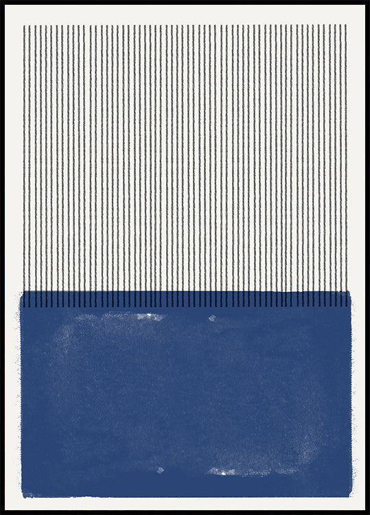 Blue Line Harmony Poster