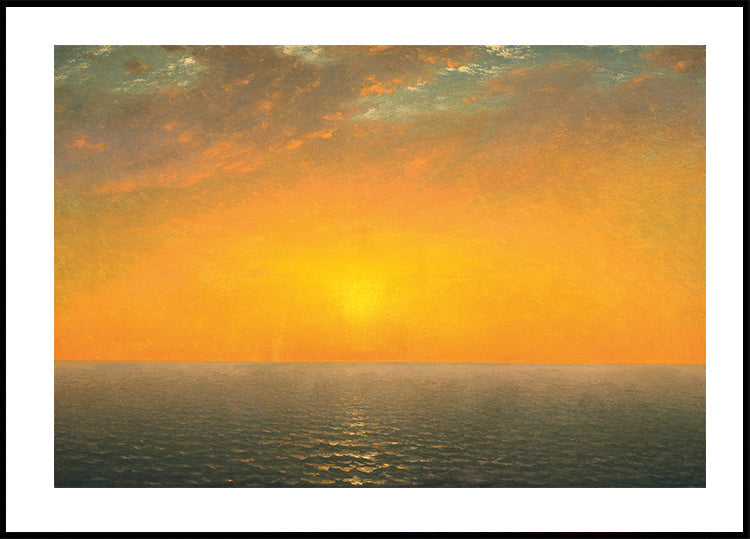 Sunset On the Sea By John Frederick Kensett Plakat - Posterbox.dk