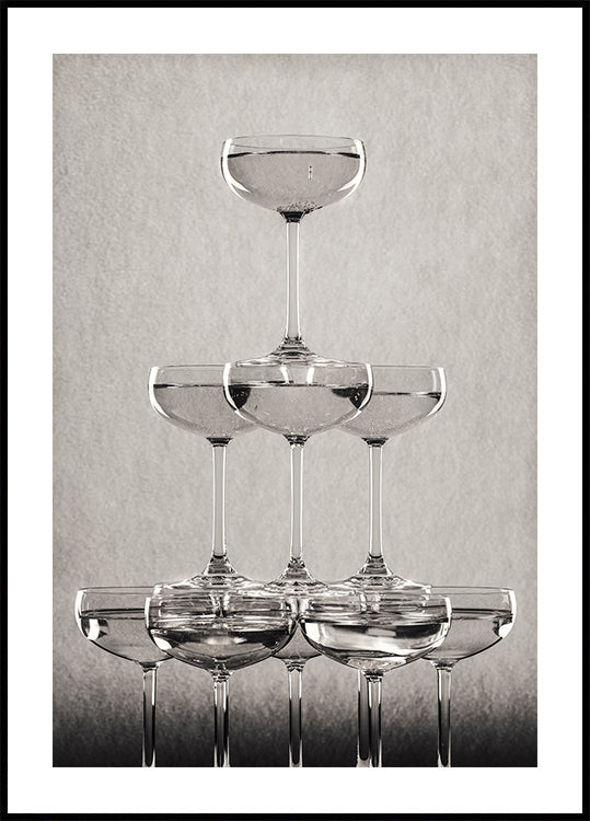 Champagnerturm Nr.9 Poster