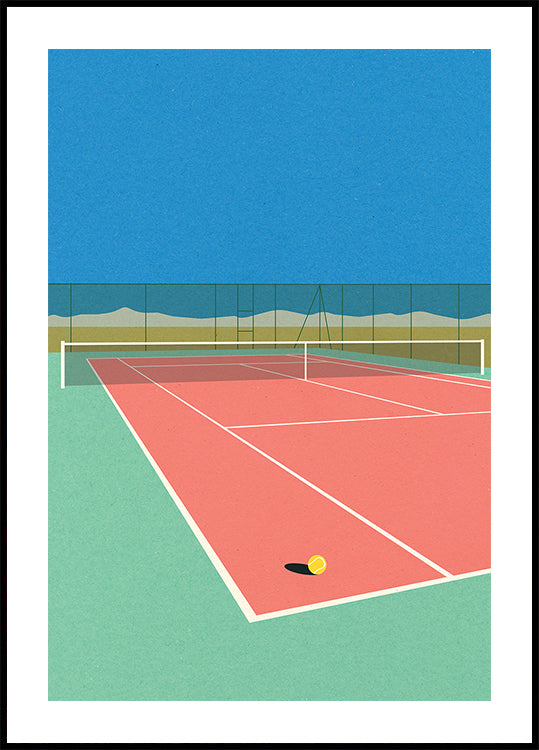 Tennisplatz im Wüstenplakat