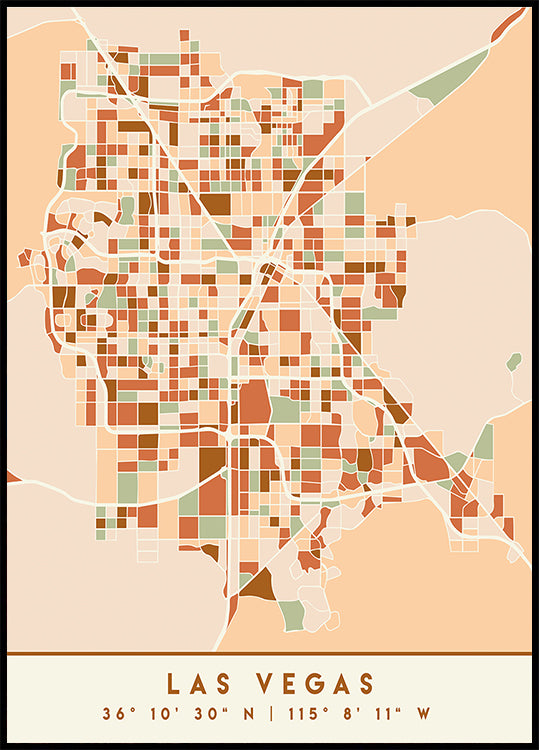 Black Maps Erdtöne 38 Poster