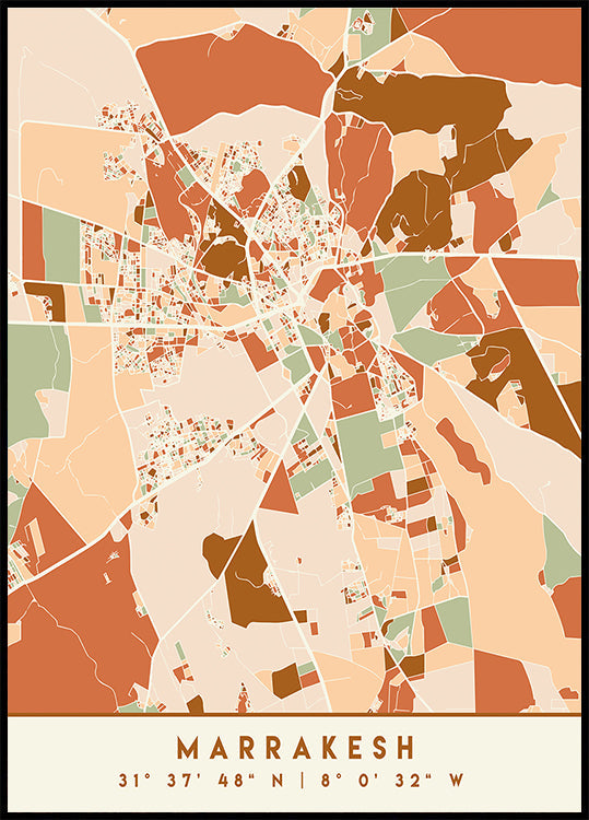Black Maps Erdtöne 47 Poster