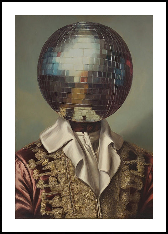 DiscoHead King / Altered Collage Art (NEU)