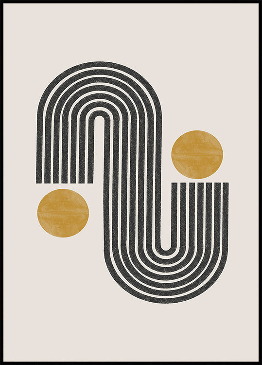 Geschwungenes Harmonie-Poster