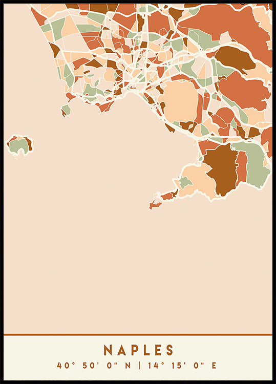 Black Maps Erdtöne 58 Poster