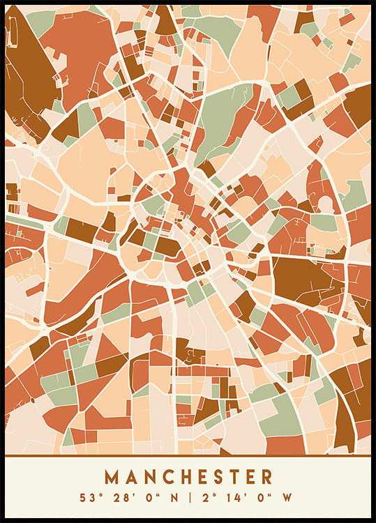 Black Maps Erdtöne 45 Poster
