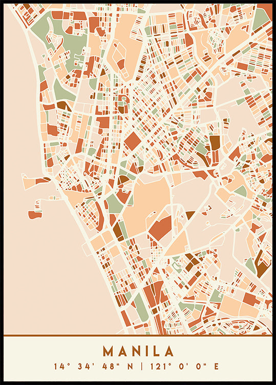 Black Maps Erdtöne 46 Poster