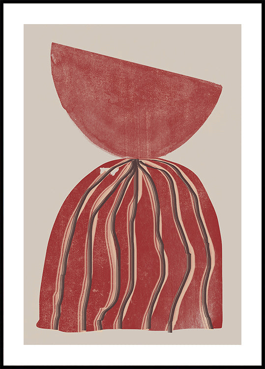 Purpurrotes Silhouette-Poster