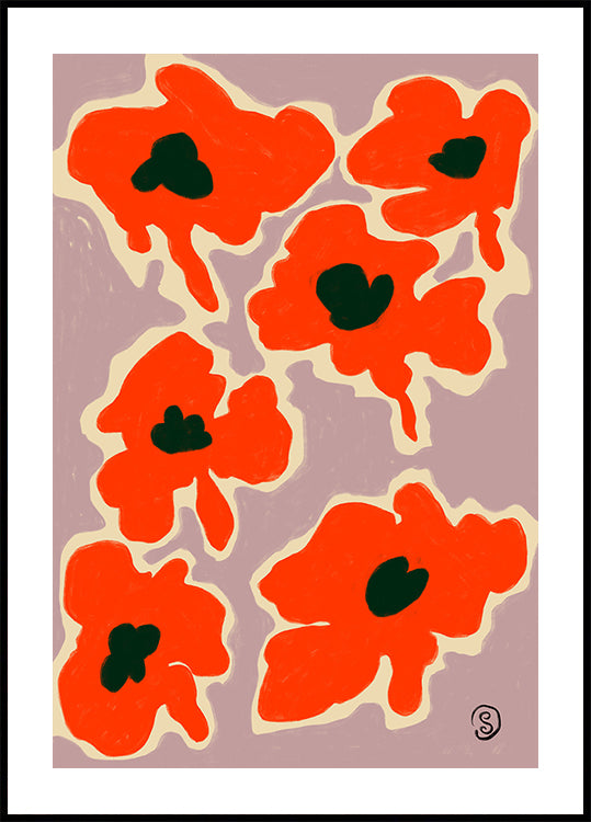 Lebendige Mohnblumen