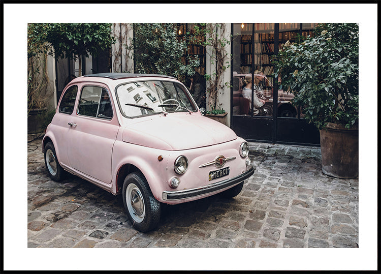 Pink Car Plakat - Posterbox.dk