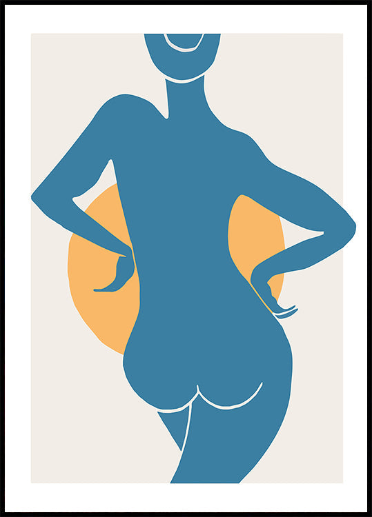 Blaues Frauenplakat