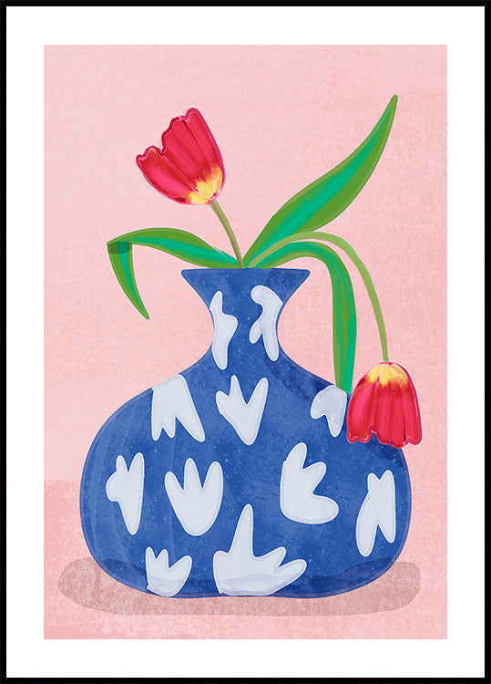 Tulpe in Vase Poster