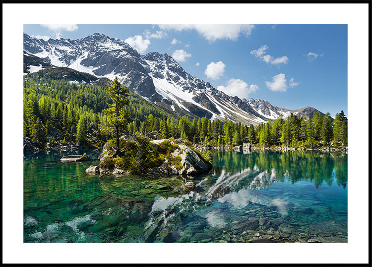 Grünes Bergsee-Poster