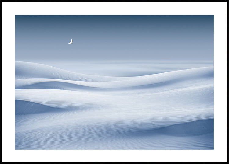 Moonlit Snow Waves Plakat