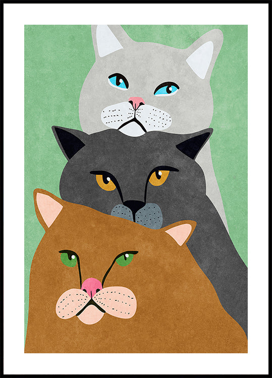 Katzentrio-Poster