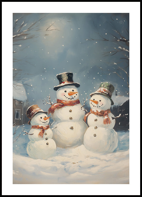 Schneemann-Familienplakat